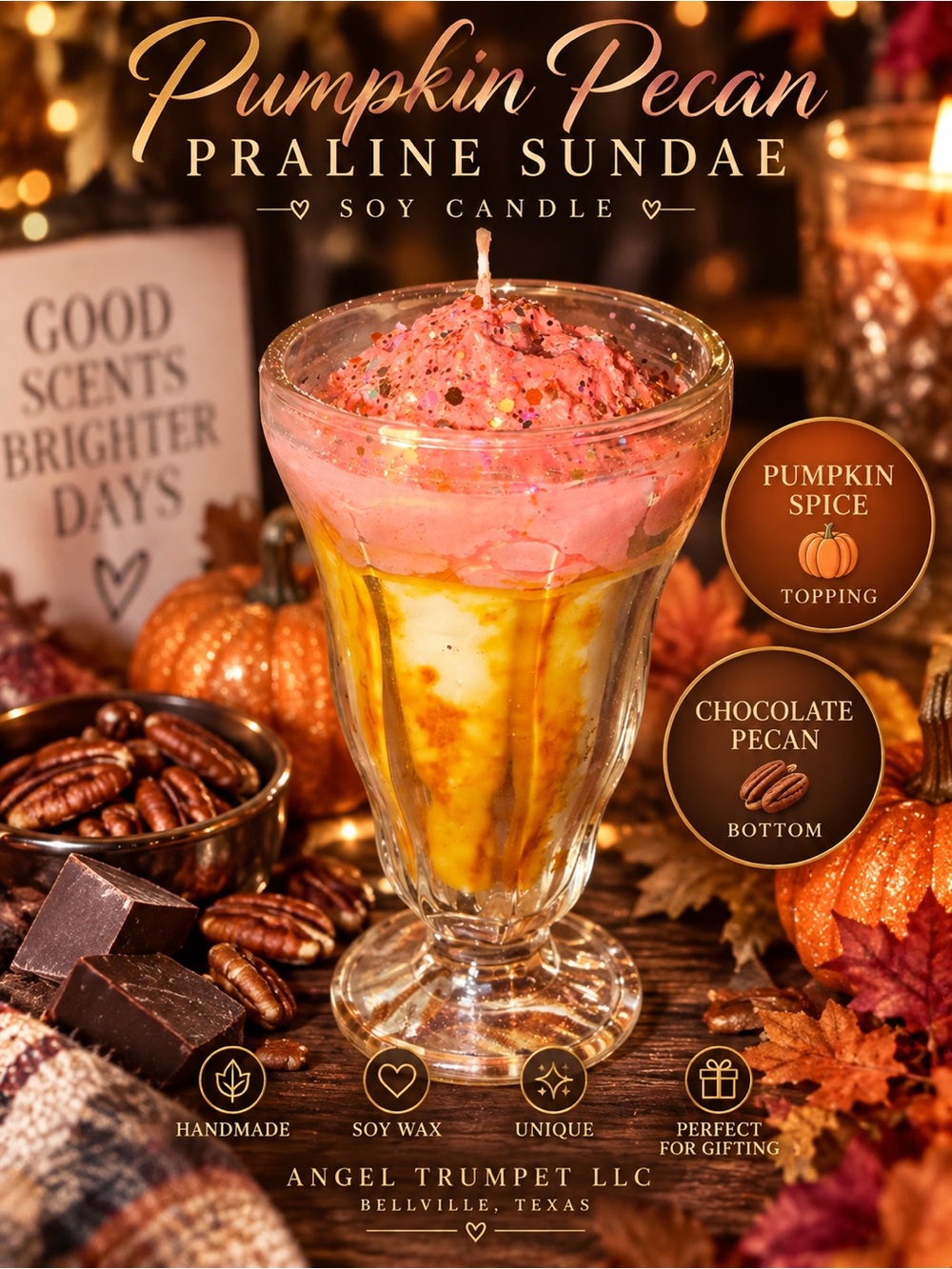 Pumpkin Pecan Praline Sundae Soy Candle ๐๐ซ๐